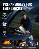 Jump Starter 4000A, VACASSO A9 Battery Jumper Starter Portable (7L Gas/4L Diesel), 12V Car Battery Booster Jump Starters Pack, Jumpstart with USB Ports, Jumper Cables, LED Light, Storage Case