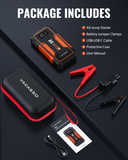 Jump Starter 4000A, VACASSO A9 Battery Jumper Starter Portable (7L Gas/4L Diesel), 12V Car Battery Booster Jump Starters Pack, Jumpstart with USB Ports, Jumper Cables, LED Light, Storage Case