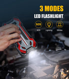 Vacasso Car Jump Starter, 5000A Car Battery Jump Starter for Up to 10L Gas and 8L Diesel Engines, 12V Portable Jumper Starter Power Pack with Booster Car Starter Jump Box , LED Light, Jumper Cable